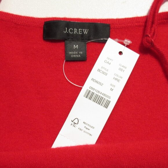 NWT J.Crew Featherweight Cashmere Blend Long Slip Dress in Holiday Red M - Picture 8 of 9